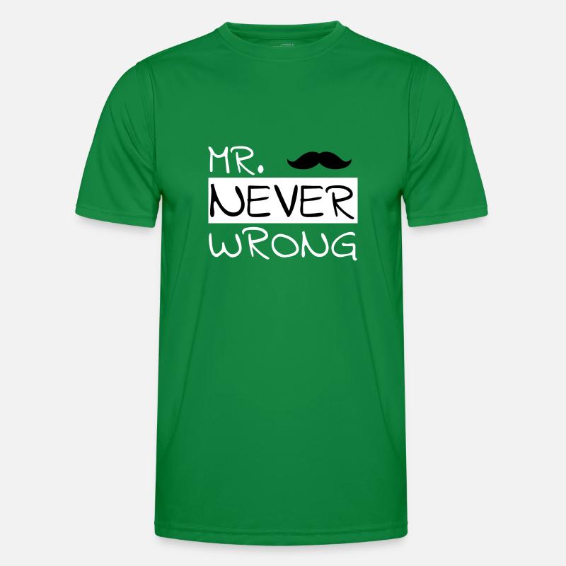 Partner design "Mr. Never Wrong" Men's Functional T-Shirt