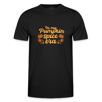 Pumpkin spice fall season in my pumpkin spice era - Men's Functional T-Shirt - black - Front - AI Model Male 178 dark (178cm)