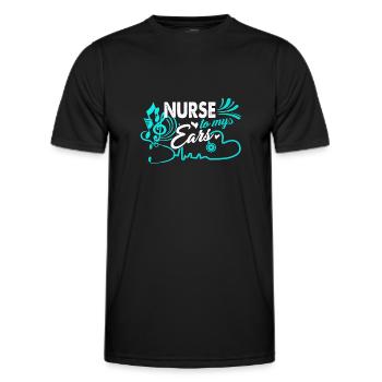Nurse To My Ears - Men's Functional T-Shirt - black - Front - AI Model Male 178 dark (178cm)