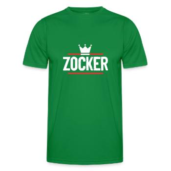 Zocker Gamer - Männer Funktions-T-Shirt - Kelly Green - Vorne - AI Model Male 178 dark (178cm)