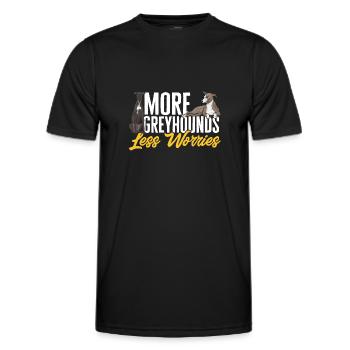 Italienischer Windspiel Windhund Hunde - Männer Funktions-T-Shirt - Schwarz - Vorne - AI Model Male 178 dark (178cm)
