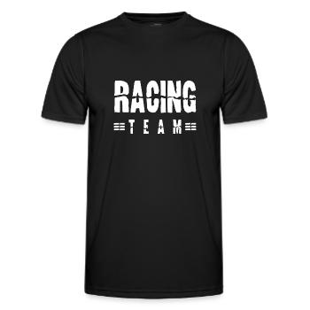 Racing Team - Männer Funktions-T-Shirt - Schwarz - Vorne - AI Model Male 178 dark (178cm)