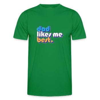 Dad Likes Me Best Daddy's Favorite Child Funny - Men's Functional T-Shirt - kelly green - Front - AI Model Male 178 dark (178cm)