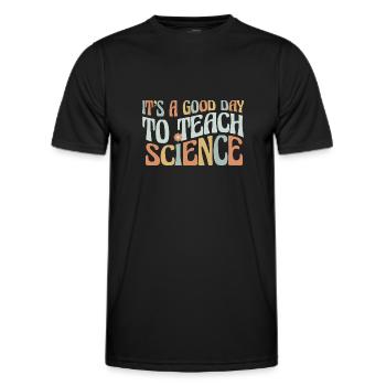 C’est une bonne journée pour enseigner les sciences - T-shirt sport Homme - noir - Devant - AI Model Male 178 dark (178cm)