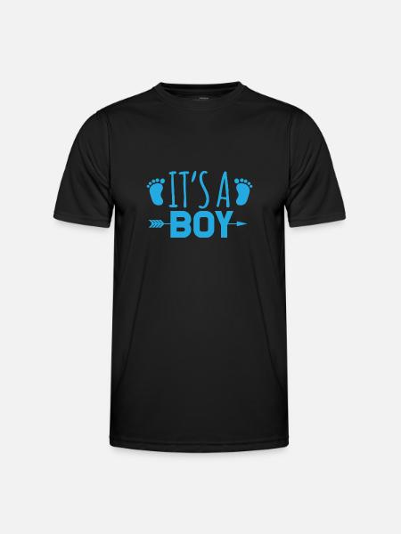 It's a boy - Men's Functional T-Shirt - black