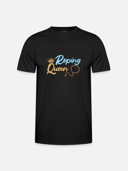 Team Roping - Männer Funktions-T-Shirt - Schwarz