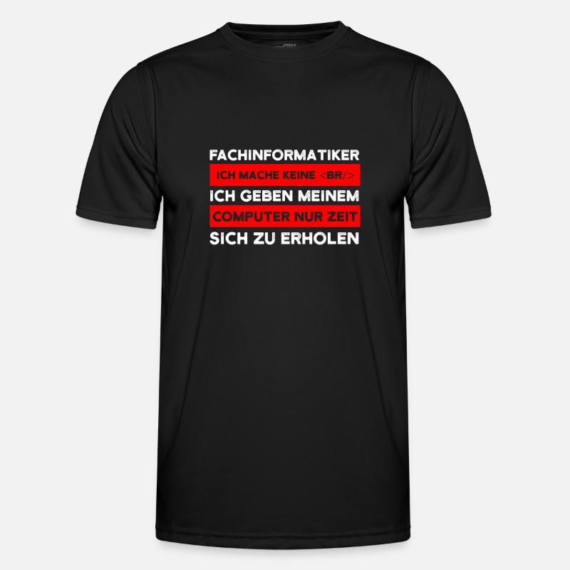 Fachinformatiker Beruf Coder Geschenk - Männer Funktions-T-Shirt - Schwarz