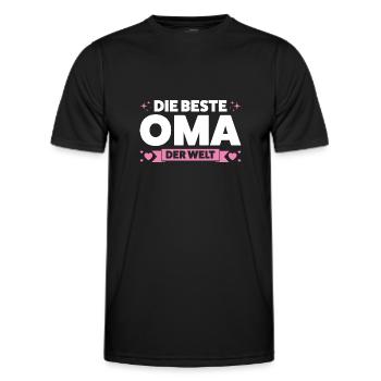 Oma Großmutter Omi Geschenk - Männer Funktions-T-Shirt - Schwarz - Vorne - AI Model Male 178 dark (178cm)