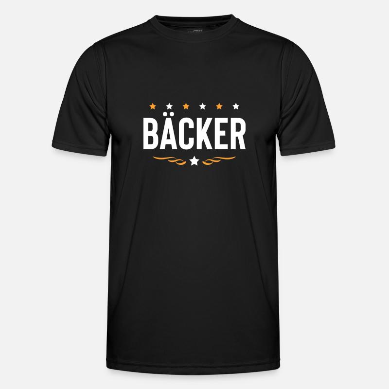 Bäcker Beruf - Männer Funktions-T-Shirt - Schwarz