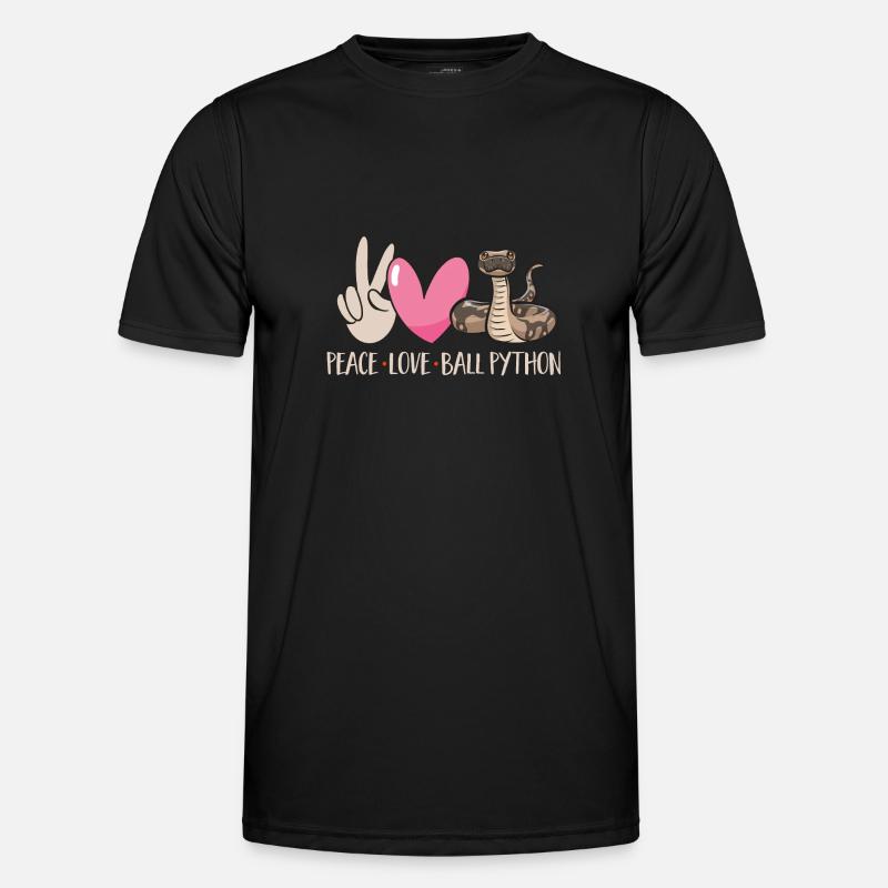 Ball Python Schlange Königspython - Männer Funktions-T-Shirt - Schwarz
