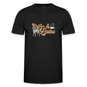 Silver Labrador Retriever Silver Lab - Men's Functional T-Shirt - black - Front - AI Model Male 178 dark (178cm)