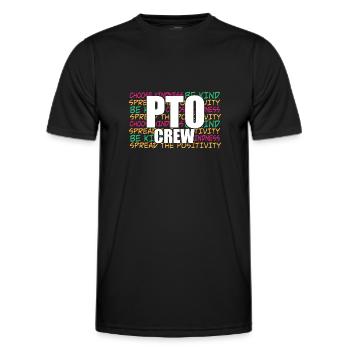 PTO Crew School Volunteer Parent Teacher - Männer Funktions-T-Shirt - Schwarz - Vorne - AI Model Male 178 dark (178cm)