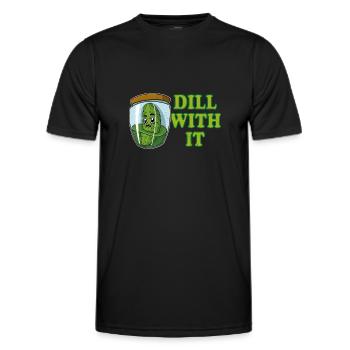 Concombres, cornichons, cornichons, fruits - T-shirt sport Homme - noir - Devant - AI Model Male 178 dark (178cm)