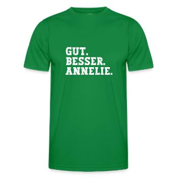 Gut Besser Annelie Lustiger Spruch Name Annelie - Männer Funktions-T-Shirt - Kelly Green - Vorne - AI Model Male 178 dark (178cm)