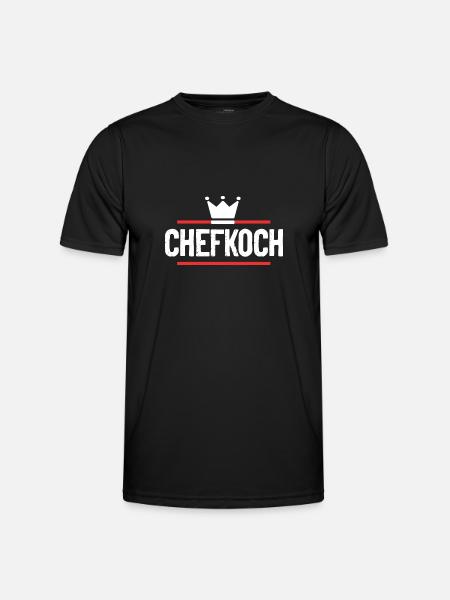 Chefkoch Kochen - Männer Funktions-T-Shirt - Schwarz