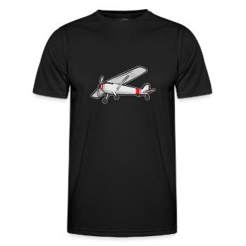 Modèle d’avion télécommandé - T-shirt sport Homme - noir - Devant - AI Model Male 178 dark (178cm)