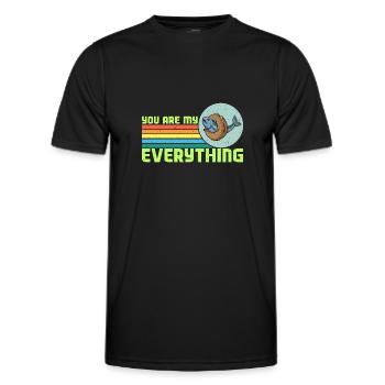 Israel Essen Küche Lachs auf Bagel Delikatess - Männer Funktions-T-Shirt - Schwarz - Vorne - AI Model Male 178 dark (178cm)
