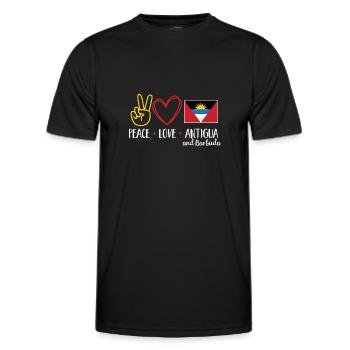 Flag of Antigua and Barbuda - Men's Functional T-Shirt - black - Front - AI Model Male 178 dark (178cm)