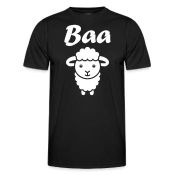sheep - Men's Functional T-Shirt - black - Front - AI Model Male 178 dark (178cm)