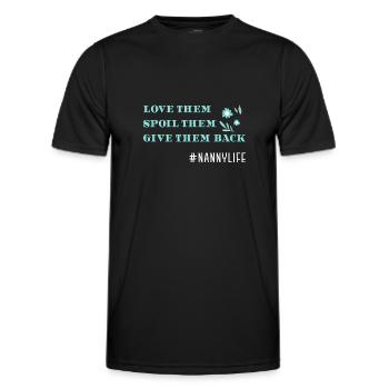 Nanny Babysitter Childminder - Men's Functional T-Shirt - black - Front - AI Model Male 178 dark (178cm)