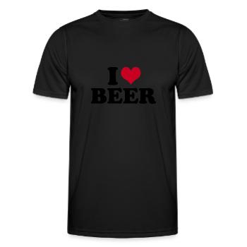 J’adore la bière Bier - T-shirt sport Homme - noir - Devant - AI Model Male 178 dark (178cm)