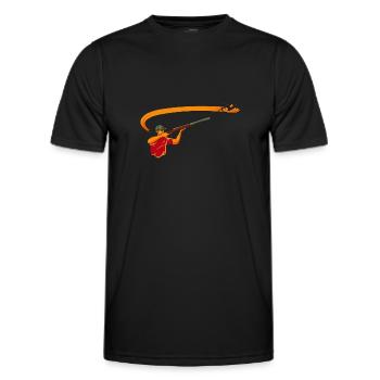 Trapschießen Skeet Tontaubenschießen - Männer Funktions-T-Shirt - Schwarz - Vorne - AI Model Male 178 dark (178cm)