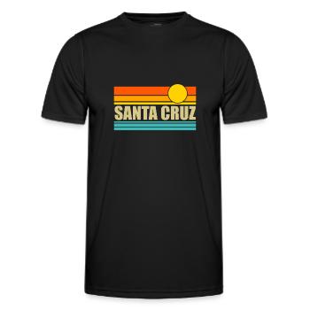 California Surfing Santa Cruz - Men's Functional T-Shirt - black - Front - AI Model Male 178 dark (178cm)