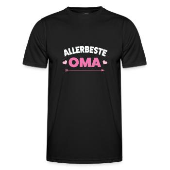 Oma Familie Großeltern Geschenk - Männer Funktions-T-Shirt - Schwarz - Vorne - AI Model Male 178 dark (178cm)