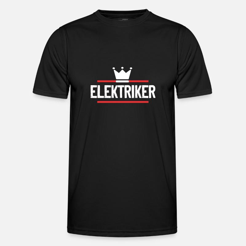Elektriker Beruf - Männer Funktions-T-Shirt - Schwarz