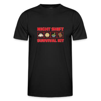 Infirmière de nuit - T-shirt sport Homme - noir - Devant - AI Model Male 178 dark (178cm)