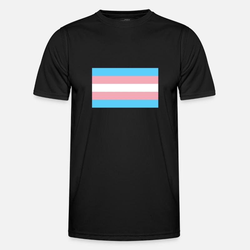 Trans-Flagge Männer Funktions-T-Shirt
