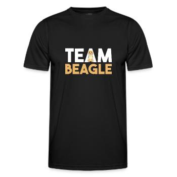 Hund Beagle - Männer Funktions-T-Shirt - Schwarz - Vorne - AI Model Male 178 dark (178cm)