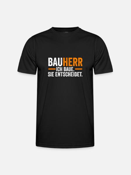 Bauherr - Männer Funktions-T-Shirt - Schwarz