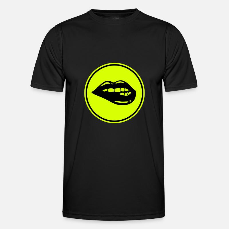 Lippen symbol Männer Funktions-T-Shirt