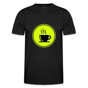Coffee cup - Men's Functional T-Shirt - black - Front - AI Model Male 178 dark (178cm)