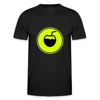 Kokos Icon Symbol - Männer Funktions-T-Shirt - Schwarz - Vorne - AI Model Male 178 dark (178cm)