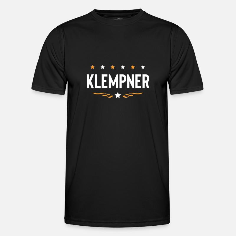 Klempner Beruf - Männer Funktions-T-Shirt - Schwarz