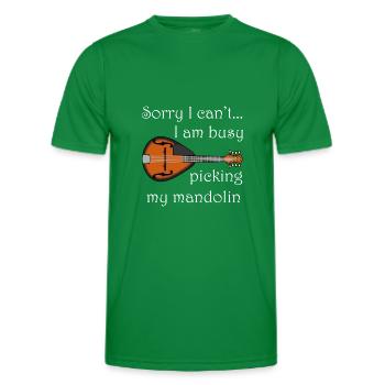 Meine Mandoline pflücken Bluegrass Folk Music - Männer Funktions-T-Shirt - Kelly Green - Vorne - AI Model Male 178 dark (178cm)