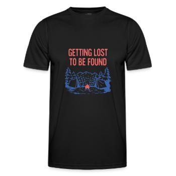 Se perdre pour être trouvé Camping Dictons Camping Camper - T-shirt sport Homme - noir - Devant - AI Model Male 178 dark (178cm)