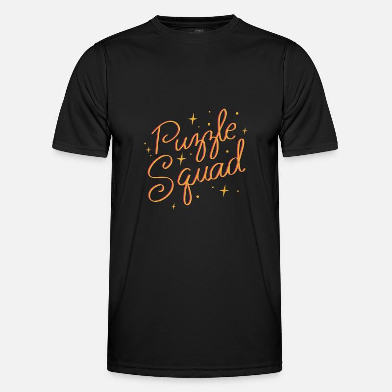 Puzzle Squad Puzzle Hobby Puzzle - Männer Funktions-T-Shirt - Schwarz