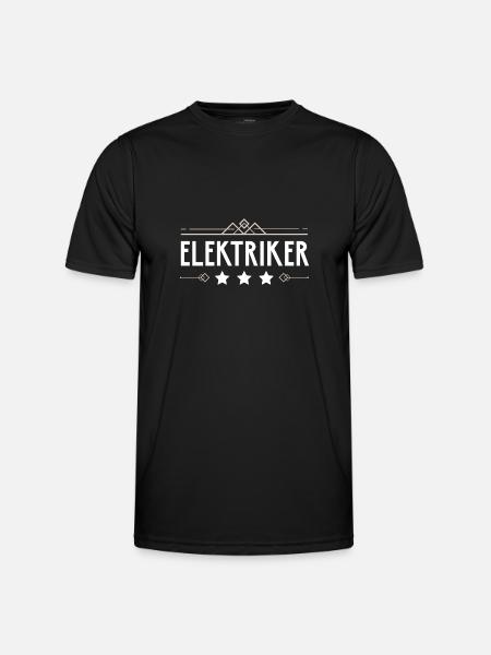 Elektriker Beruf - Männer Funktions-T-Shirt - Schwarz