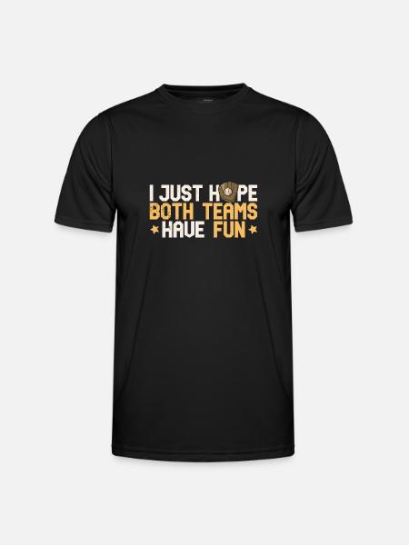 Baseball Player Baseball Gloves Ball - Men's Functional T-Shirt - black