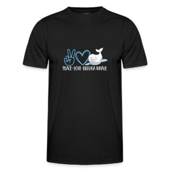 Weißwal Beluga Wal - Männer Funktions-T-Shirt - Schwarz - Vorne - AI Model Male 178 dark (178cm)