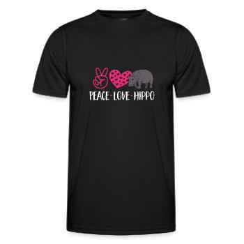 Hippopotame Hippopotame - T-shirt sport Homme - noir - Devant - AI Model Male 178 dark (178cm)