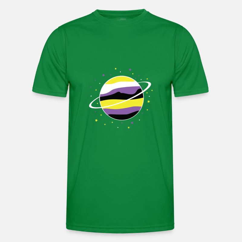 Nonbinary Planet Nonbinary Pride Men's Functional T-Shirt