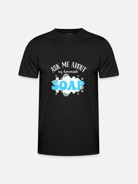 Soap Making Handmade soap - Men's Functional T-Shirt - black