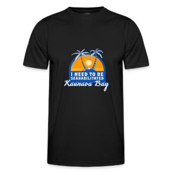 I Need To Be Seahabilitated Kaunaoa Bay Summer - Männer Funktions-T-Shirt - Schwarz - Vorne - AI Model Male 178 dark (178cm)