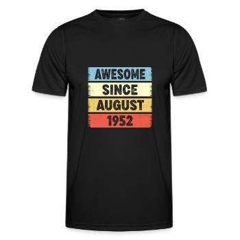 Awesome Since August 1952 70e anniversaire - T-shirt sport Homme - noir - Devant - AI Model Male 178 dark (178cm)