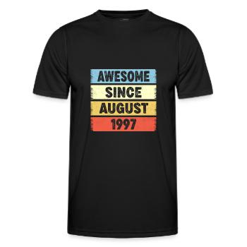 Awesome Since August 1997 25e anniversaire - T-shirt sport Homme - noir - Devant - AI Model Male 178 dark (178cm)