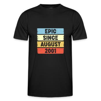 21 Years Old Epic Since August 2001 21st Birthday - Men's Functional T-Shirt - black - Front - AI Model Male 178 dark (178cm)